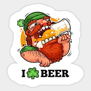 Patrick Loves Beer Sticker